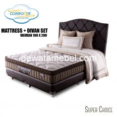 Mattress Divan Set Size 100 - Comforta Super Choice 100 Set  / Black